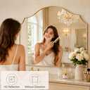 VIWILII 26"x35" Gold Arched Wall Mirror, Decorative Mirror