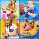 Waterproof Bracelet for Airtag (Gen 1 & 2) Kids 2 Pack, Soft Nylon Hidden Air Tag Wristband Full Cover Lightweight GPS Holder Compatible with Apple AirTag Band for Toddler Child (Black & Blue)