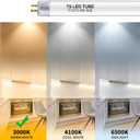 6 Pack 21 Inch F13T5/WW LED Replacement Bulbs, 3000K Warm White, T5 LED 9 Watts Replace Fluorescent Bulb with LED, Replacement Tube for Counter and Cabinet Fixture