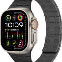 Amizee Magnetic Bands Compatible with Apple Watch Band 49/46/45/44/42mm Women Men, Sport Silicone Strap for iWatch Series 11 10 3