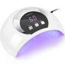 Wisdompark UV LED Nail Lamp, 54W UV Light for Gel Nails with Automatic Sensor/3 Timer Setting Professional Nail Dryer Gel Polish Curing Lamp Nail Art Tools