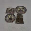 25 Sets Halloween Party Supplies: Disposable Dinner Plates (9in & 7in), Forks, Napkins - Complete Spooky Tableware Set for 25 Guests (Gold)