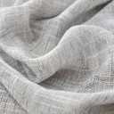 Treatmentex Grey Semi Sheer Curtains Bedroom Living Room 63inch Faux Linen Curtain Panels Light Filtering Burlap Look Window Drapes for Farmhouse Dcor Grommet Top 52" W 2 Panels