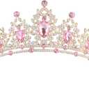 Crystal Tiara for Women and Girls – Rhinestone Princess Crown Headband Bridal Hair Accessories for Wedding, Birthday