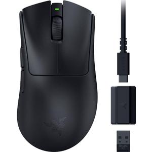 Razer DeathAdder V3 HyperSpeed Wireless Gaming Mouse: 55g Lightweight - USB C Charging - Up to 100 Hr Battery - Advanced 26K Optical Sensor - Gen-3 Optical Switches - 8 Programmable Controls - Black