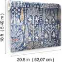 RoomMates RMK12372PL Persian Ikat Peel and Stick Wallpaper, Blue