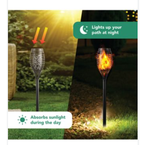 Lights Outdoor, 8Pack Solar Torch Light with Flickering Flame, Waterproof Solar Garden Light, Outdoor Solar Lights for Yard, Flame Torches for Outdoor Decorations Decor Yard