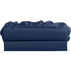 FreshCulture Queen Fitted Sheet Only 2 Pack - Hotel Quality Fitted Sheet Queen Size - Ultra Soft & Breathable - Brushed Microfiber - Deep Pocket - Cooling Fitted Sheets for Queen Size Bed (Navy Blue)