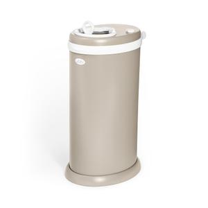 Ubbi Stainless Steel Diaper Pail, Odor Locking, No Special Bag Required, Award-Winning, Registry Must-Have, Taupe