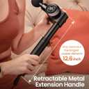 NAPRE Foldable Massage Gun Deep Tissue with 5 Adjustable Angles,Handheld Percussion Back Massager for Muscle/Neck/Body Pain Relief with Long Extension Handle,32-Speeds,with Case,Mothers Day Gifts