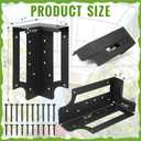 MorningRo 12 Pack Raised Garden Bed Corner Brackets with Securing Lip Fits Lumber up to 2" x 12" Metal Garden Corner Bracket for Wood Frame Bed 4.7" L x 2" W x 10.5" H