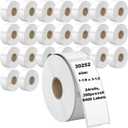 Address Labels 24rolls,8400 pcs,Compatible with DYMO 30252 Shipping Replacement Labels (NOT for Dymo 550 & 5XL),1-1/8" x 3-1/2"(28mm x 89mm) for DYMO LabelWriter Printer