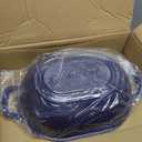 VORRINGARD Enameled Cast Iron Sourdough Bread Oven, Dutch Oven, Loaf Cast Iron Bread Pan for Homemade Bread Baking, Meatloaf Pan with Lid, 7QT, Purple
