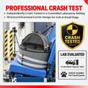 Crash-Tested Pet Car Seat for Cats & Small Dogs, 3-in-1 Carrier & Bed