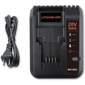 PCC692L 20V Li-ion Charger Replacement for Porter Cable PCC685L PCC680L and Compatible with Black and Decker Lithium Battery Charger LCS1620 and Battery LBX4020 LBXR20