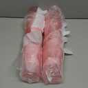 Ciaell 12 Pack Romantic Plastic Water Glasses - 14 Oz Pink Vintage Drinking Glasses, Embossed Ribbed Plastic Cups, Textured Striped Set for Juice, Beverages, Beer, Cocktail & Easter