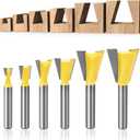 1/4 Inch Shank Dovetail Router Bit Set - 6 Sizes