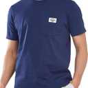 NORTHYARD Men's Cotton Shirts Heavyweight Short Sleeve Casual T-Shirts with Chest Pocket Work Wear, Navy, 3XL