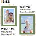 decorUhome 5x7 Picture Frame, Display Pictures 4x6 with Mat or 5x7 without Mat, Wall & Tabletop Display Photo Frame, Rustic Green, 1 Pack
