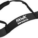 HWK Arm Blaster for Biceps & Triceps, Heavy Duty Aluminum Bicep Blaster with Thick Neoprene Padding for Neck Support, Adjustable Straps for Weightlifting & Bodybuilding, Portable Arm Workout Equipment (Black)