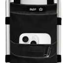 SPRING SEAON Crutch Bag Water-Resistant Pouch Lightweight Accessory Storage Carry Kit Cup and Bottle Pocket Holder Crutches Accessories for Kids, Men, Women Black