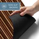 Town & Country Basics Smooth Step Striped Low Profile Utility Kitchen Mat, Machine Washable, with Non-Slip Backing, Brown/Beige, 24"x35"