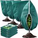 8Pack Winter Plant Covers Freeze Protection, 31.5x47.3" (2.3 OZ/yd) Frost Blankets with Zipper & Drawstring, Reusable Frost Cloths for Outdoor Plants, Rose Bush, Bird Insect Prevention, Farm, Garden