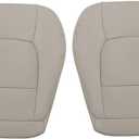 Priprilod Tan Microfiber Leather Driver and Passenger Side Bottom Replacement Seat Cover Compatible with Lexus LX470 1998 1999 2000 2001 2002 2003 2004 2005 2006 2007