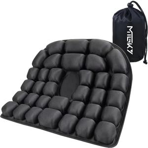 Upgrade Travel Seat Cushion for Airplane, Portable&Adjustable Air Seat Cushion, Coccyx Tailbone Pain Relief Chair Pad, Inflatable Cushion for Wheelchair, Travel, Driving, Office Work