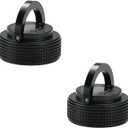 CAMPINGMOON 1LB Propane Cylinder Cap Sealed Protective Cover for Small Camping Gas Fuel Tanks, Dustproof & Leak-Resistant Valve Cap, 2-Pack BKM-102-2P