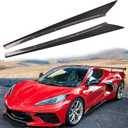 Side Skirt Fit for Corvette C8 Z51 Stingray 2020-2025 Carbon Fiber Painted Rocker Panel Extension Nerf Bar Protection ABS Decoration