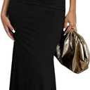 SOLY HUX Women's Bodycon Maxi Dress Halter Neck Sleeveless Backless Twist Party Club Going Out Long Dresses (Medium)