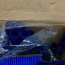 BunnyBoo Family Axe Throwing Game for Backyard Fun | Safe Bristle Target Set with 4 Axes & 4 Darts for Kids & Adults | Lightweight & Portable for Carnival, Camping, Party and Indoor/Outdoor Games (Blue)