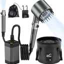 Portable Shower for Camping - 6000mAh Rechargeable Camping Shower, IPX7 Waterproof Shower Pump, Electric Filter Sprayer Head for Outdoor, Pet Bath, RV, Hiking, Travel,Beach