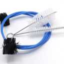 3-Piece Trumpet Cleaning Kit, Trombone Cleaning Kit including Mouthpiece Brush Valve Brush Flexible Brush, Maintenance Care Accessory for Trumpet Mouthpiece