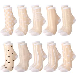 Sheer Socks for Women See Through Transparent Socks