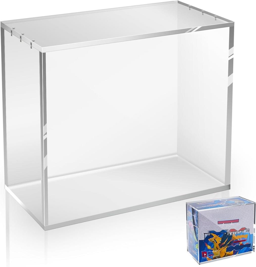 Elite Trainer Box Acrylic Case Extra Thick ETB Protector Case for Elite Trainer Boxes Compatible with PKMN, Magnetic Lid, UV Resistant, Stackable Display Storage