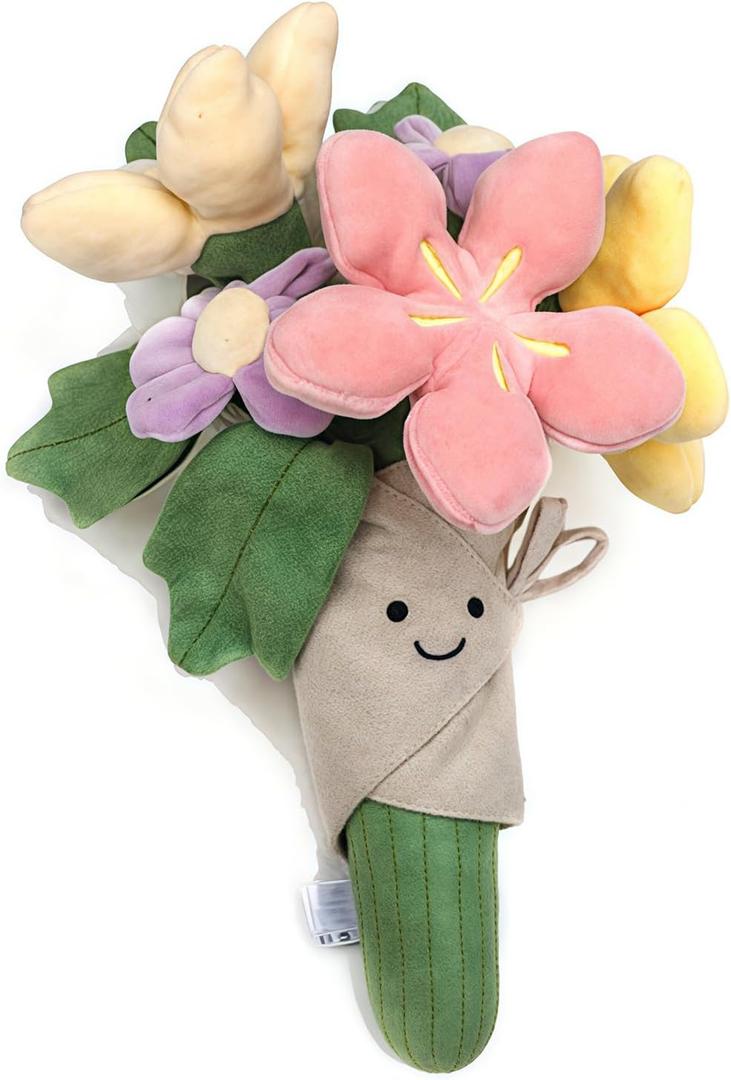 Cute Flower Plush Doll Stuffed Plant Plushie Decor Home Andbedroom Sweet Gifts for Cute Kawaii Gift for Valentines Day, Birthdays, Graduation, Wife, Girlfriend Mom for Boys and Girls