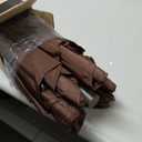 JEAREY 9FT Outdoor Patio Umbrella Outdoor Table Umbrella with Push Button Tilt and Crank, Market Umbrella 8 Sturdy Ribs UV Protection Waterproof for Garden, Deck, Backyard, Pool (Brown)