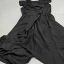 Women's Bubble Crepe Above The Knee Ruffle Guest of Wedding Shower Occasion Dress LG Black L