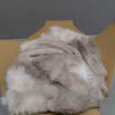 EverGrace Ultra Soft Luxury Fluffy Faux Rabbit Fur Throw Blanket, Thick Warm Bubble Throw for Bed, Cozy Plush Reversible Blankets for Couch, Chair, Sofa, Light Grey, 50x60 Inches