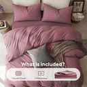 JELLYMONI Duvet Cover Queen Size - 100% Washed Cotton Comforter Cover with Linen-Like Texture, Breathable & Soft Bedding for Modern Home, Guest Room and Everyday Use,1 Duvet Cover & 2 Pillowcases