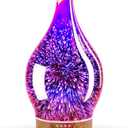 Porseme Essential Oil Diffuser 3D Firework Glass Aromatherapy Ultrasonic Humidifier Rose Gold, Auto Shut-Off, Timer Setting, BPA Free, Aroma Decoration for Home, Office, Gym, Spa, Premium Gift 150ml