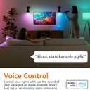 Amazon Basics Smart A19 LED Light Bulb, Color Changing, 9W (60W Equivalent), 800LM, Works with Alexa Only, 2.4 GHz Wi-Fi, No Hub Required, Energy Saving, 4-Pack