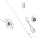 Marine VHF Base Antenna for Marine radios, 156-163 MHz, VHF Radio Marine Antenna, 7 Meters RG58U Cable, Adjustable Ratchet, Nails