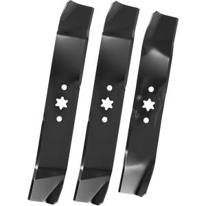 942-04125, 942-04124 Lawn Mower Blade Kit, 46 inch Deck Mower Compatible with Cub Ca det LT1045 LT1046, Fits T-oro M-TD Troy -B ilt, Replaces 742-04124 742-04125, 3 pcs Set