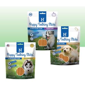 2 x N-Bone Puppy Teething Sticks Variety Pack, Chicken & Pumpkin & Peanut Butter Flavor, Total 3 Bags, 11.22-oz (EXP 12/05/27)