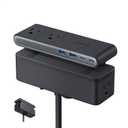 Anker Nano Power Strip, Desk Clamp, 70W Max, 1500J Surge Protector, 2 USB C