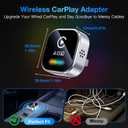 4-in-1 Wireless CarPlay & Android Auto Dongle, 5-Second Auto Connect, Low Latency Screen Mirroring.Convert Wired to Wireless for Car,USB A/C (Silver)
