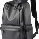 Laptop Leather Travel Backpack For Men Water-Repellent Carry On Back Pack For Travel Business Work computer Backpacks Fit 15.6" Laptop